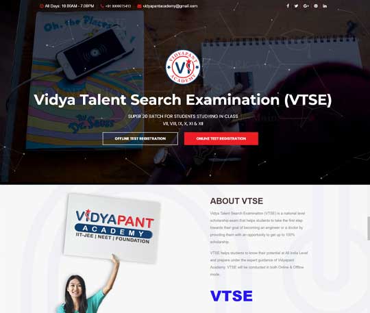 Vidyapant Talenet Search Examination, vidyapant academy, scholarship vidyapant academy